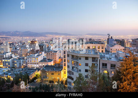 Teheran in der Nacht, Teheran, Iran Stockfoto