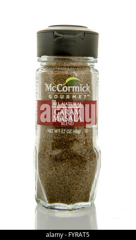 Winneconne, Wisconsin - 26. Februar 2016: Flasche von McCormick Gourmet-Garam Masala Mischung Stockfoto