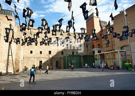 Plaça Dels Ángels vor MACBA, zeitgenössisches Kunstmuseum Barcelona. Barcelona, Katalonien, Spanien, Europa Stockfoto