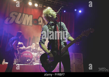 für diesen Tag Nachrichten, den Kerrang! Tour war in Cardiff mit Sum 41 und anderen Bands, ich bekam einen Presseausweis, also ging ich und es dokumentiert. Stockfoto