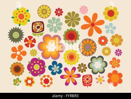 Vintage Blumen Teil. 2 Stock Vektor