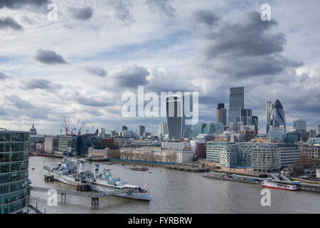 Die City of London von der City Hall Stockfoto