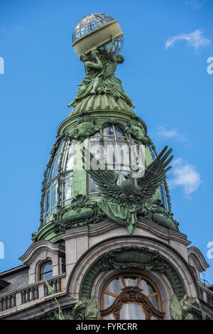 Historic Singer Company Building, derzeit ist das Haus der Bücher am Nevsky Prospekt, St. Petersburg, Russland Stockfoto