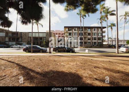 Allgemeine Stimmung auf der fünften Avenue in der Nähe von Balboa Park in San Diego am 12. Dezember 2015. Stockfoto