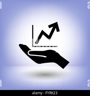 Piktogramm des Graphen. Vektorgrafik für Design-Konzept. EPS-10 Stock Vektor