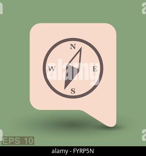 Piktogramm des Kompasses. Vektorgrafik für Design-Konzept. EPS-10 Stock Vektor