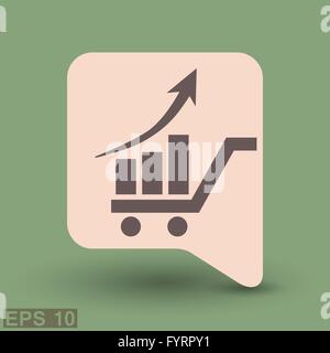 Piktogramm des Graphen. Vektorgrafik für Design-Konzept. EPS-10 Stock Vektor