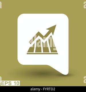 Piktogramm des Graphen. Vektorgrafik für Design-Konzept. EPS-10 Stock Vektor