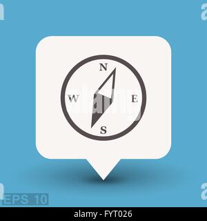 Piktogramm des Kompasses. Vektorgrafik für Design-Konzept. EPS-10 Stock Vektor