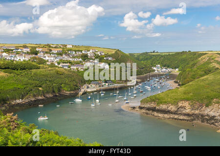 Solva Hafen - Pembrokeshire Stockfoto