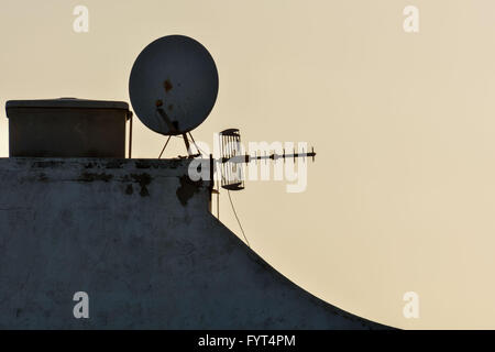 Einige Silhouette Antennen Stockfoto