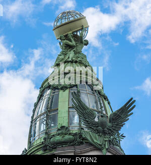 Historic Singer Company Building, derzeit ist das Haus der Bücher am Nevsky Prospekt, St. Petersburg, Russland Stockfoto