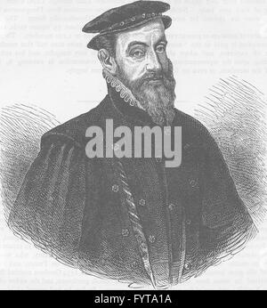 DIE Börse: Sir Thomas Gresham. London, antiken print c1880 Stockfoto