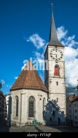 St. Martin Kirche in Chur, die älteste Stadt der Schweiz Stockfoto