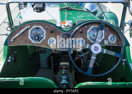 Kabine eines Sportwagens MG PA, 1935. Stockfoto