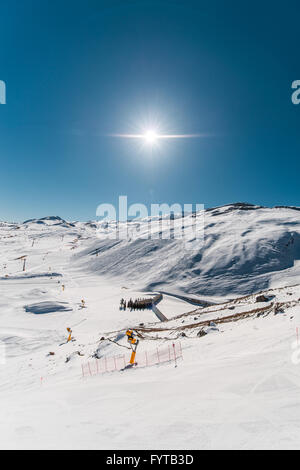 Skilifte Durings hellen Wintertag Stockfoto