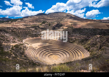 Muränen, eine archäologische Stätte in der Nähe von Cusco, Peru Stockfoto