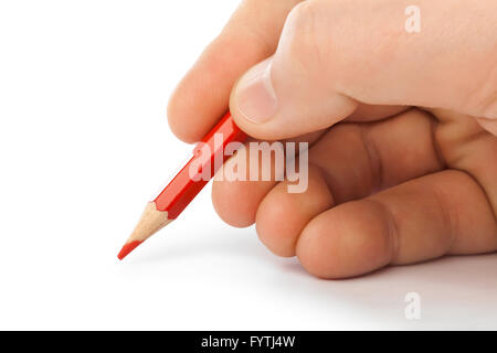 Bleistift in der hand Stockfoto