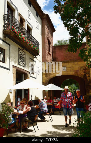 Poble Espanyol, spanisches Dorf, traditionellen Architekturen in Barcelona, Katalonien, Spanien, Europa Stockfoto