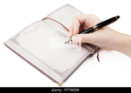 Tagebuch-Notiz Stockfoto