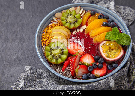 Acai Smoothie Schüssel Stockfoto