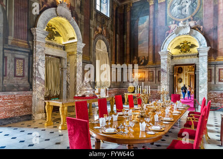 Esszimmer, Blenheim Palace, Sitz der Herzöge von Marlborough und Geburtsort von Winston Churchill, Woodstock, Oxfordshire, Vereinigtes Königreich Stockfoto