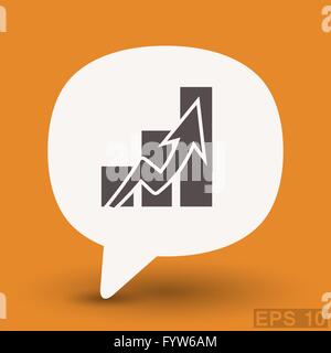 Piktogramm des Graphen. Vektorgrafik für Design-Konzept. EPS-10 Stock Vektor