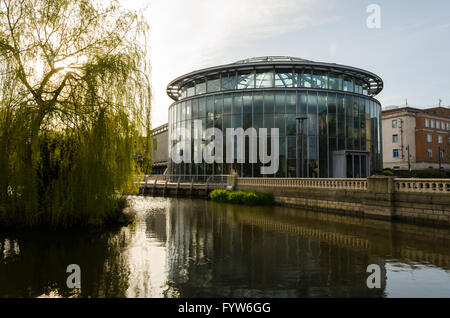 Der See und Wintergärten, Mowbray Park, Sunderland, Tyne & Verschleiß Stockfoto