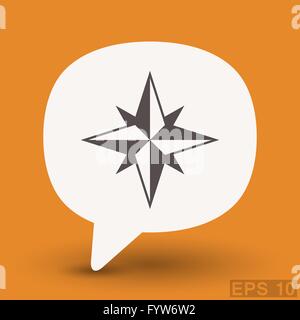 Piktogramm des Kompasses. Vektorgrafik für Design-Konzept. EPS-10 Stock Vektor