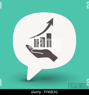 Piktogramm des Graphen. Vektorgrafik für Design-Konzept. EPS-10 Stock Vektor