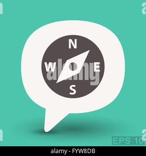 Piktogramm des Kompasses. Vektorgrafik für Design-Konzept. EPS-10 Stock Vektor