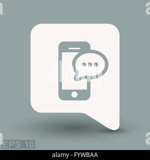 Nachricht oder auf dem Smartphone Symbol Chat Stock Vektor