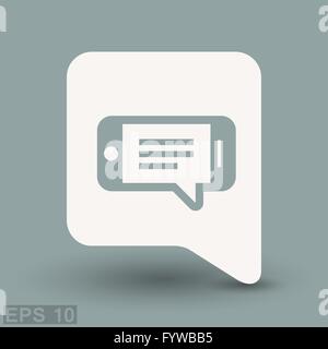 Nachricht oder auf dem Smartphone Symbol Chat Stock Vektor