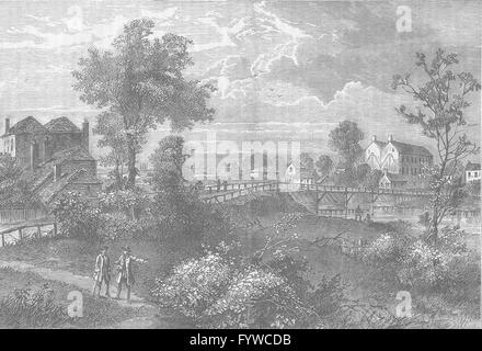 PIMLICO: "Jennys Laune" Brücke, 1750. London, antiken print c1880 Stockfoto