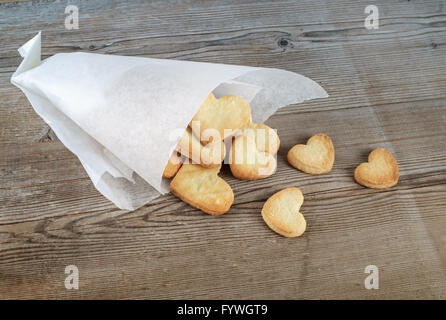 Cookies-Herzen Stockfoto