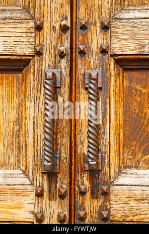 Europa alt antik enge rostigen Sperre closeup Stockfoto