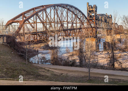 Clinton Presidential Park-Brücke in Little Rock, Arkansas Stockfoto