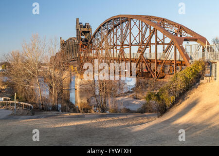 Clinton Presidential Park-Brücke in Little Rock, Arkansas Stockfoto