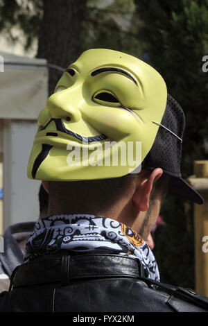 Montpelllier, Languedoc-Roussillon, Frankreich: 28. April 2016. Demonstration gegen die Reform El Khomri des französischen Arbeits-Code. Stockfoto