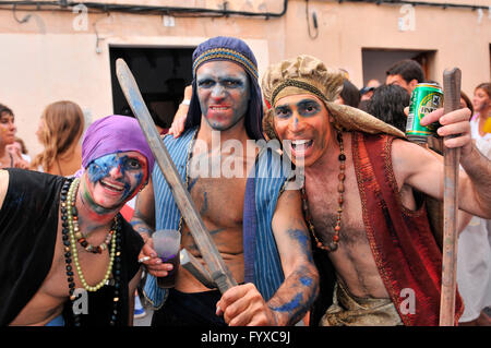 Fiesta Moros y Cristianos, Konflikt zwischen Mauren und Christen, Pollenca, Mallorca, Spanien Stockfoto