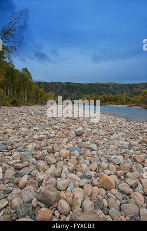 Herbst Fluss Foto Stockfoto