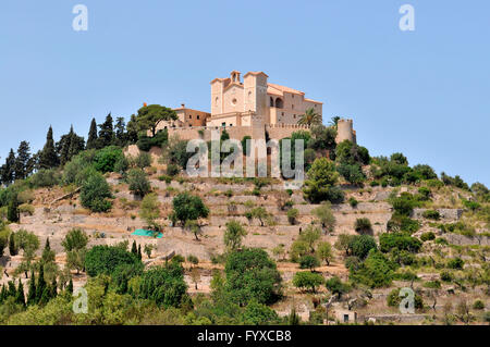 Festungskirche San Salvador, Arta, Mallorca, Spanien Stockfoto