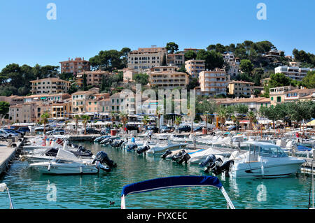 Marina, Port de Soller, Mallorca, Spanien Stockfoto