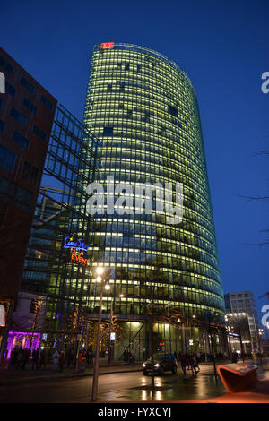 Bahn-Tower, Deutsche Bahn, Verwaltung, Potsdamer Platz, Tiergarten, Potsdamer Straße, Berlin, Deutschland / Potsdamer Straße Stockfoto