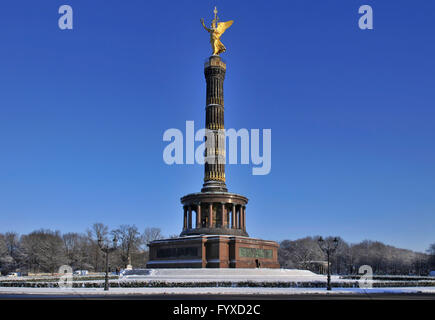 Berliner Siegessäule, großen Stern, Tiergarten, Mitte, Berlin, Deutschland / Berliner Siegessäule, Berliner Siegessäule Stockfoto