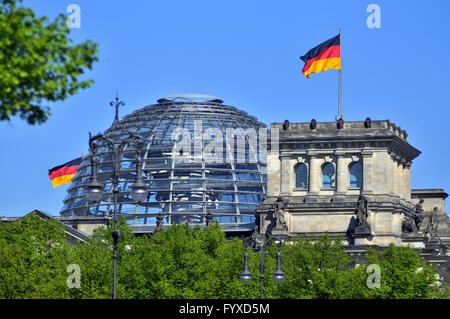 Kuppel, Reichstagsgebäude, Platz der Republik, Tiergarten, Mitte, Berlin, Deutschland / Plenarbereich Reichstagsgebaude, Plenarbereich Reichstagsgebäude Stockfoto