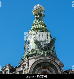 Historic Singer Company Building, derzeit ist das Haus der Bücher am Nevsky Prospekt, St. Petersburg, Russland Stockfoto