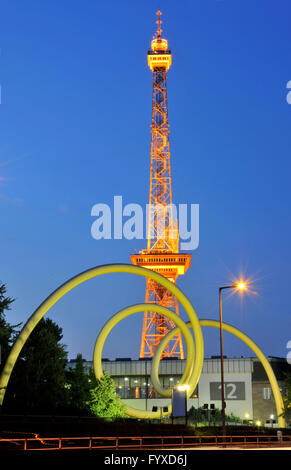 Radio Tower Berlin, Messe Berlin-Messegelände, Westend, Charlottenburg-Wilmersdorf, Berlin, Deutschland / Berliner Funkturm Stockfoto