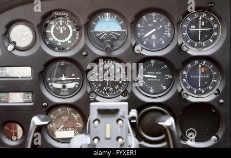 Contol Panel im Flugzeug Stockfoto