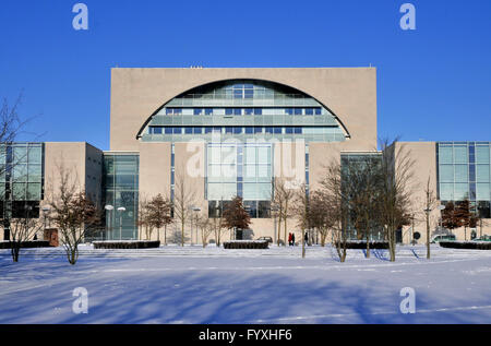 Bundeskanzleramt, Gebäude, Tiergarten, Berlin, Deutschland / Büro des Bundeskanzlers Stockfoto